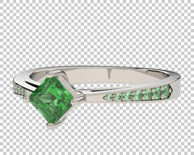 Bague De Fiançailles Sur Fond Transparent Illustration De Rendu 3d