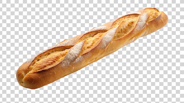PSD baguete de pão francês isolado em fundo transparente