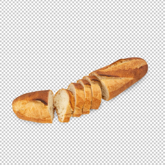 Baguette-Brot-Ausschnitt-PSD-Datei