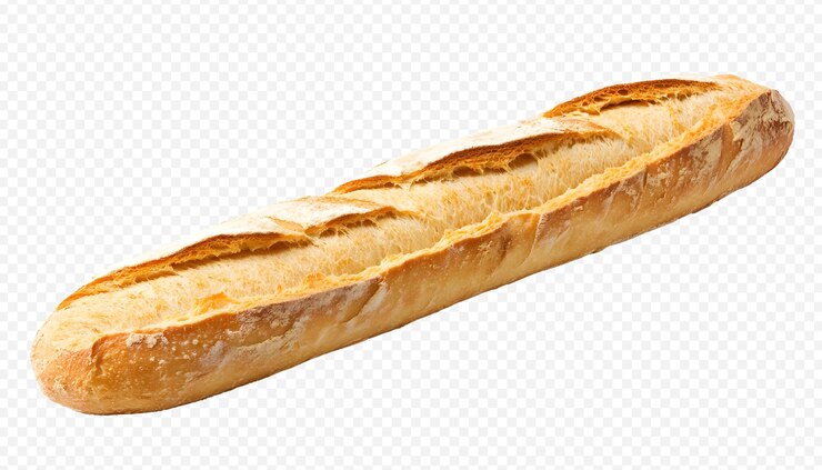 PSD baguette isolata su sfondo bianco
