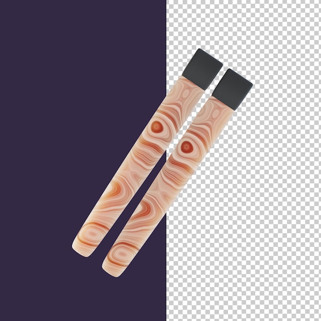 PSD baguettes mignonnes avec texture de bois naturel idéal pour la page de destination de l'élément graphique et l'élément de l'interface utilisateur