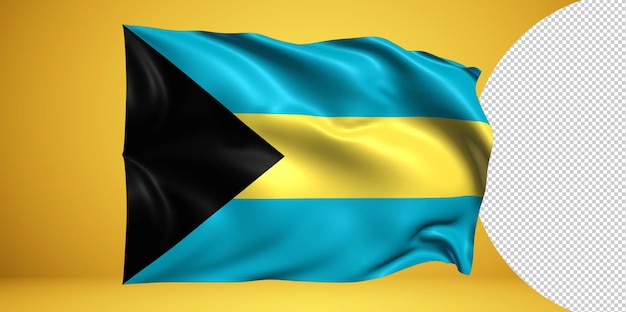 PSD bahamas acenando a bandeira realista isolado em png transparente