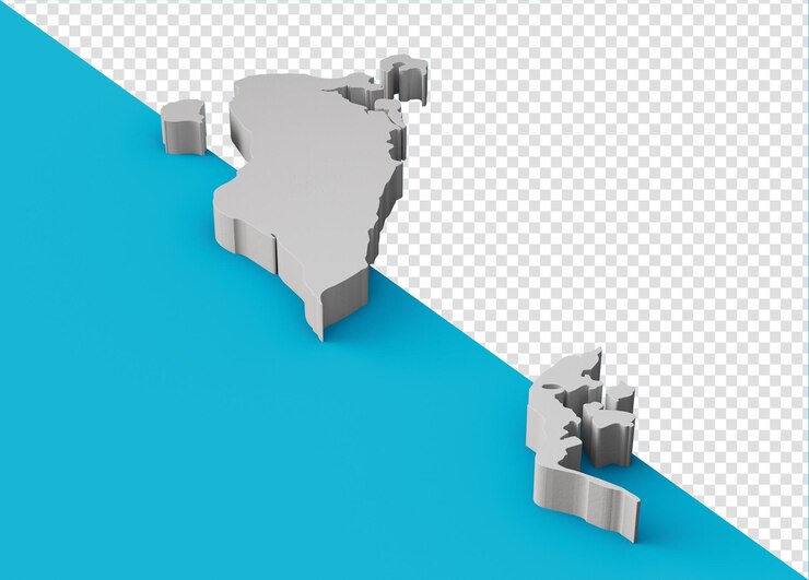 PSD bahréin mapa 3d geografía cartografía y topología ilustración 3d