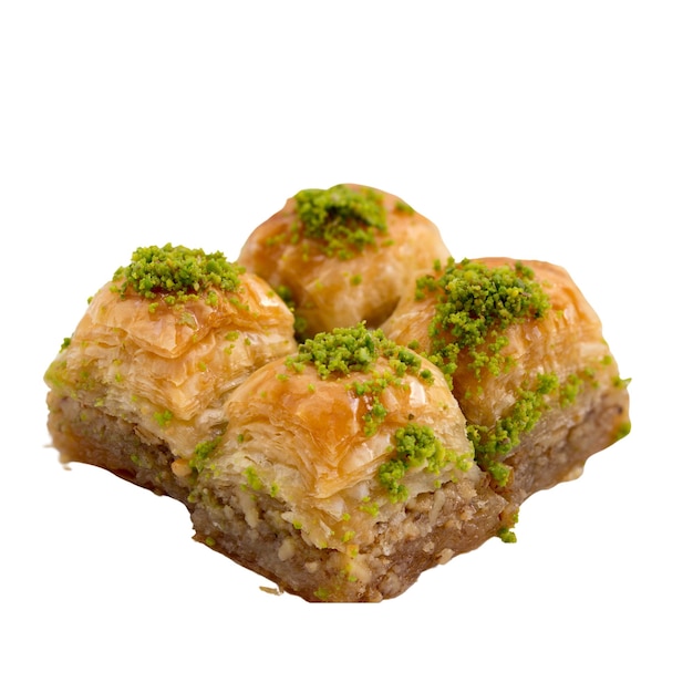 Baklava con sfondo isolato