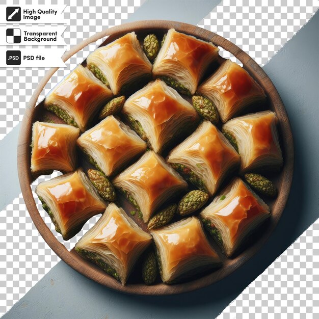 PSD baklava doce e deliciosa em fundo transparente