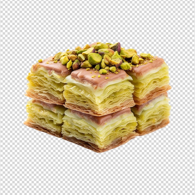 PSD baklavas em fundo de transparência