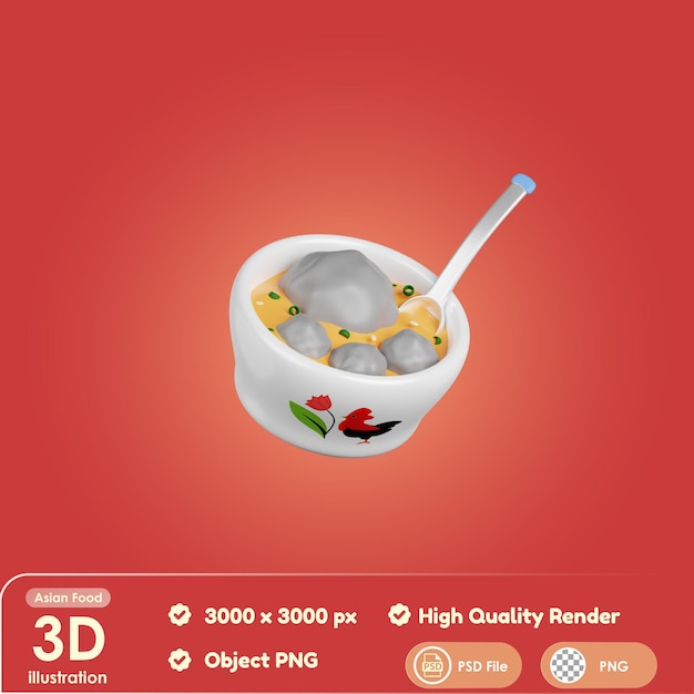 PSD bakso 3d