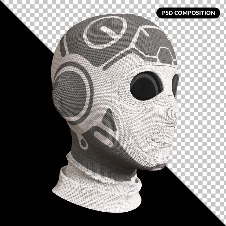 PSD balaclava-maske isoliert 3d