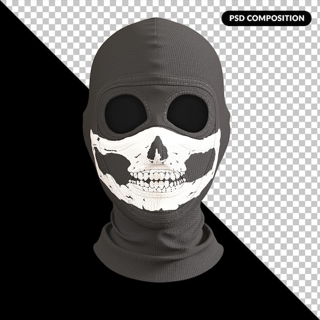 Balaclava-maske isoliert 3d