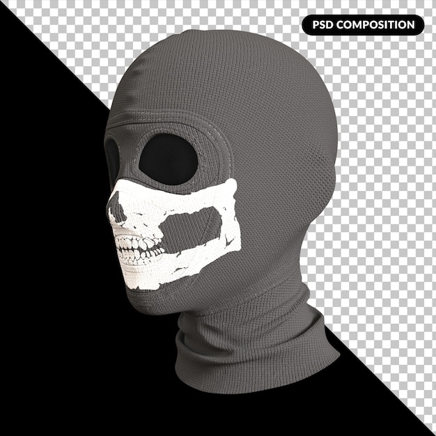 Balaclava-maske isoliert 3d