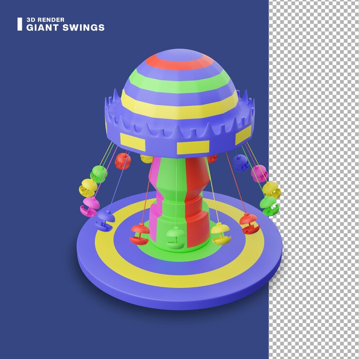 Balanços gigantes de renderização em 3D