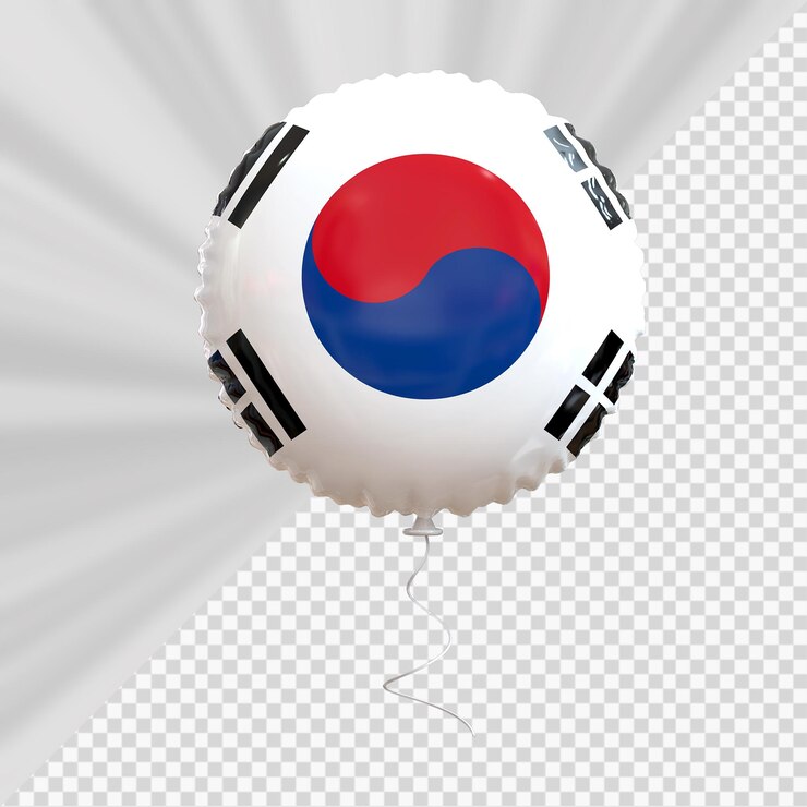 PSD balão bandeira coreia