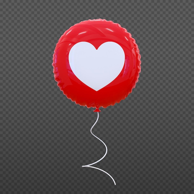 Balão de amor 3d