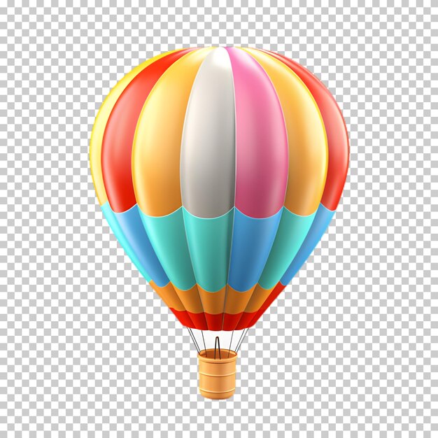 PSD balão de ar de desenho animado 3d isolado em fundo transparente.