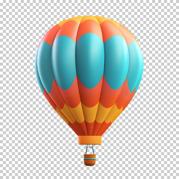 PSD balão de ar de desenho animado isolado sobre um fundo transparente.