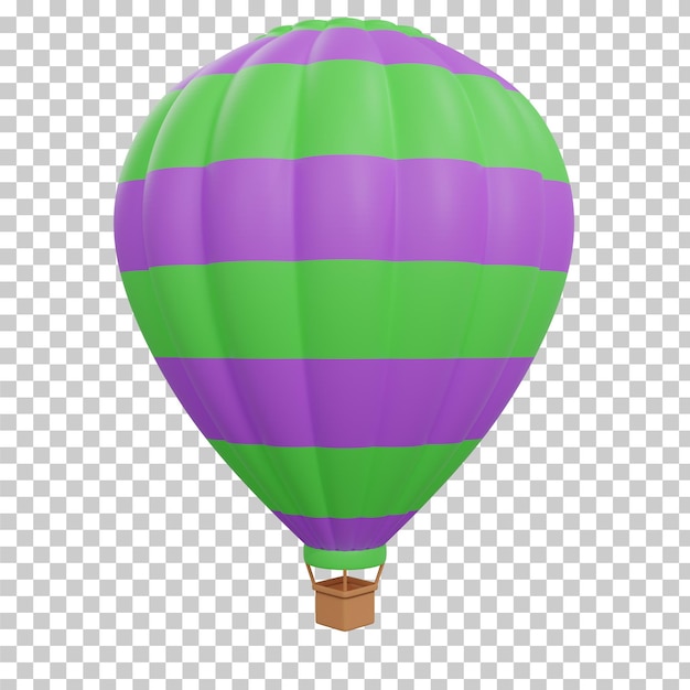 balão de ar quente de renderização 3D isolado