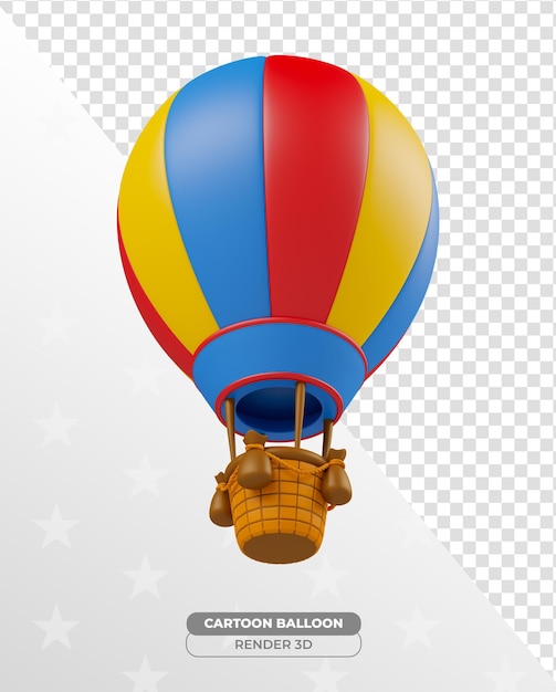PSD balão de brinquedo infantil de desenho animado com fundo transparente
