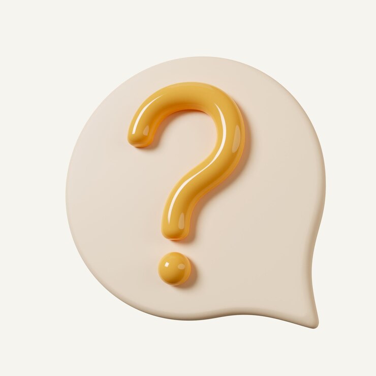PSD balão de fala de ícone de bolha de ponto de interrogação 3d para perguntar faq ou ícone de símbolo de resposta qa isolado no fundo branco ilustração de renderização 3d caminho de recorte