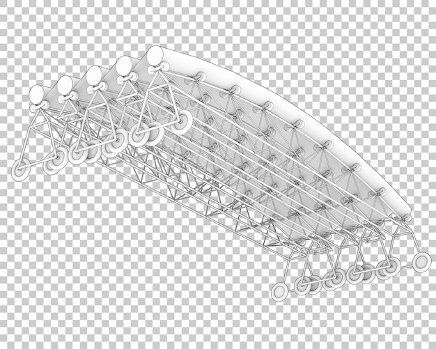 Baldachin isoliert auf transparentem Hintergrund 3D-Rendering-Illustration