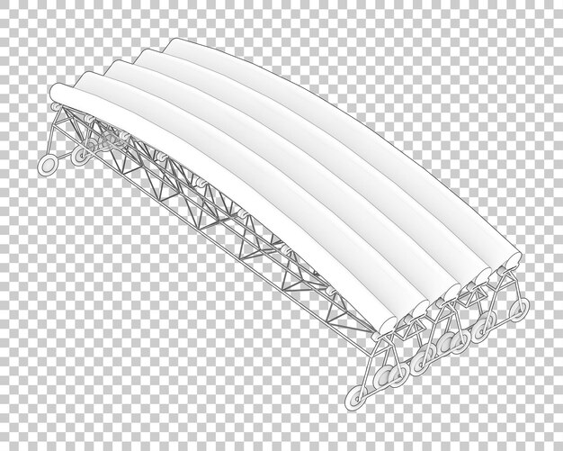 Baldachin isoliert auf transparentem Hintergrund 3D-Rendering-Illustration