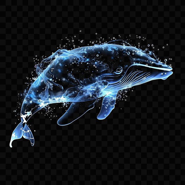 Une Baleine Avec Une étoile De Mer Sur Le Dos