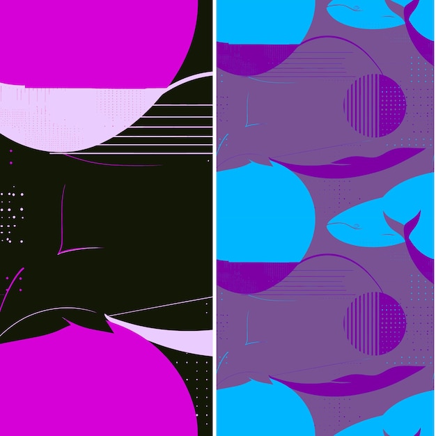 La baleine avec une silhouette massive Graphique Minimal Design graphique Designes vectoriels de motifs naturels
