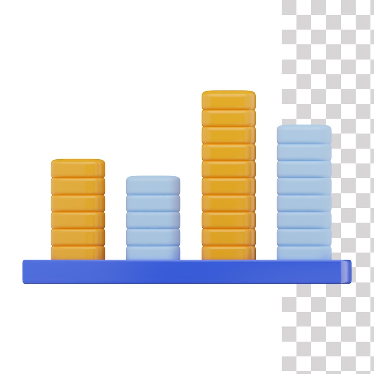 PSD balkendiagramm 3d-symbol