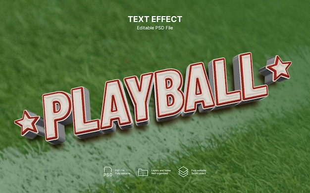 PSD ball-text-effekt.