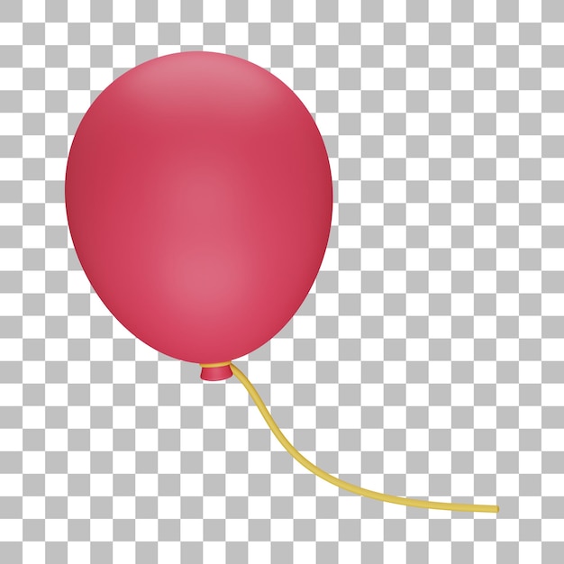 PSD ball3d isolierte darstellung des roten ballonsymbols psd