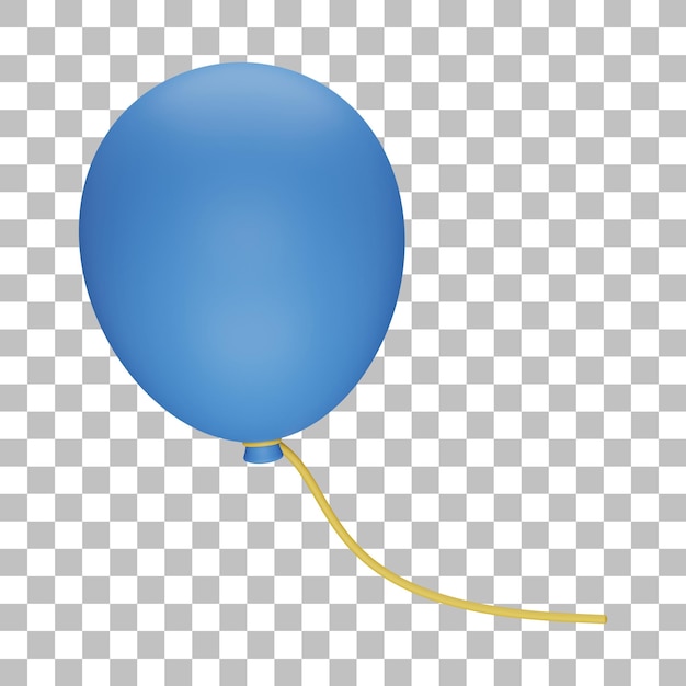 PSD ball3d rendu isolé de l'icône de ballon bleu psd