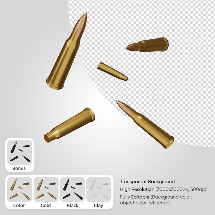 PSD balle d'arme 3d