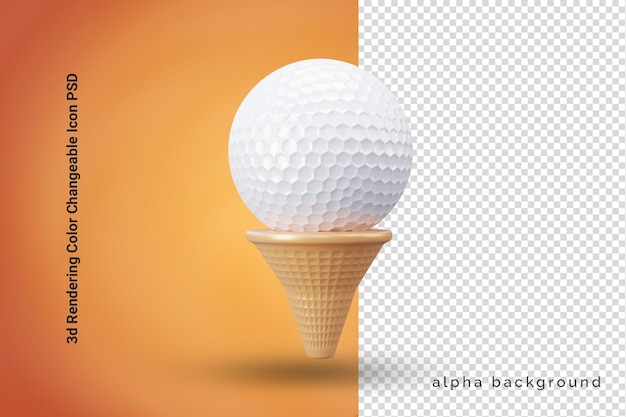 PSD balle de golf 3d