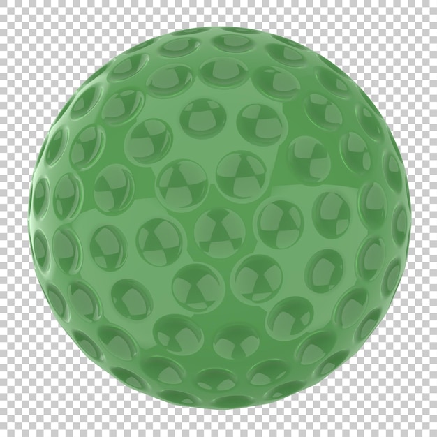 PSD balle de golf sur fond transparent illustration de rendu 3d