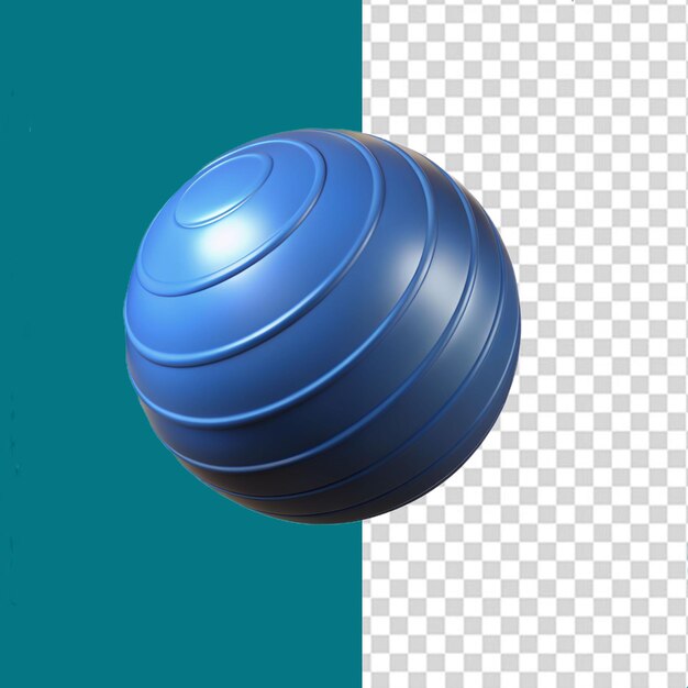 PSD une balle de gymnastique 3d sur transparent