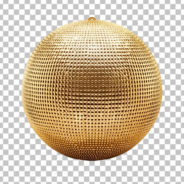 Une Balle D'or Avec Une Chaîne D'or Sur Un Fond Transparent