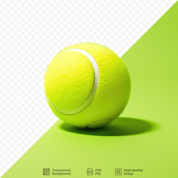 PSD une balle de tennis est sur un fond vert avec les mots « meilleur achat » en bas.