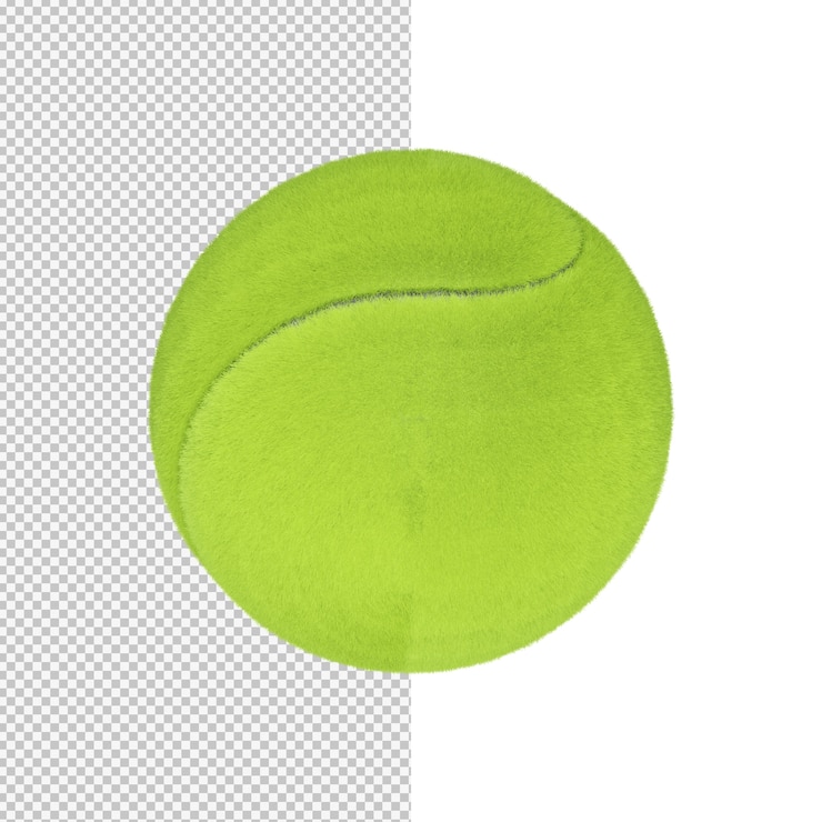 PSD balle de tennis isolée