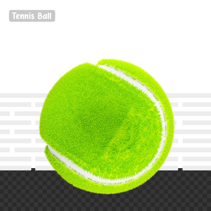 PSD balle de tennis de rendu 3d