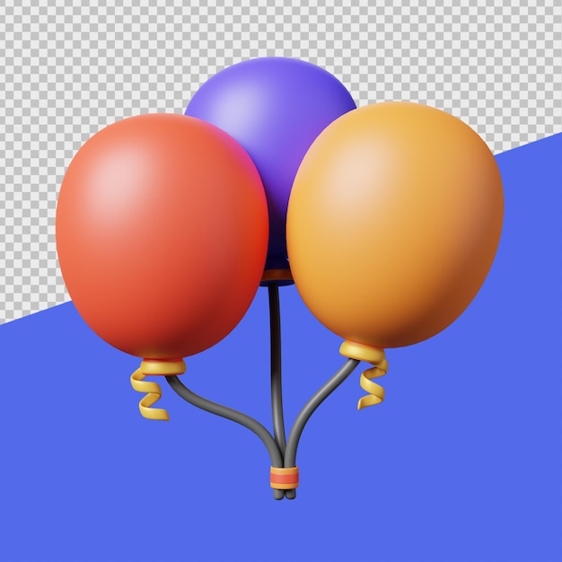 PSD ballon 3d new year ave ilustraciones