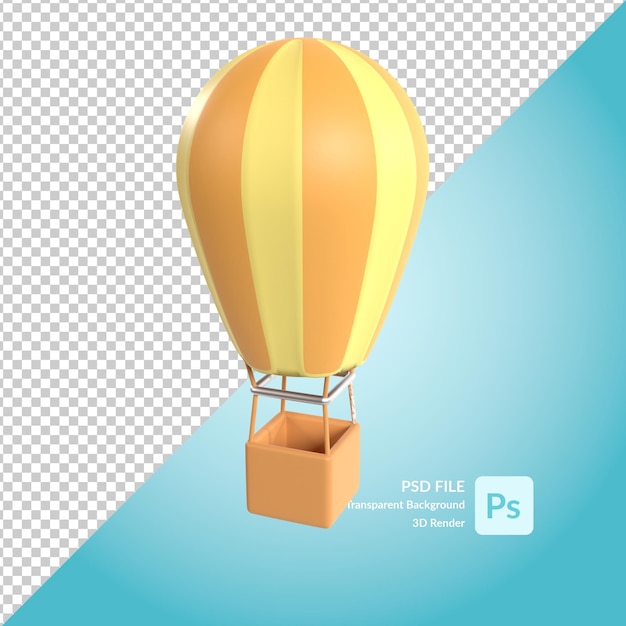 Ballon à Air Chaud Rendu 3d Illustration