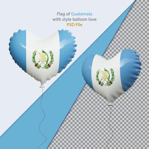 Ballon Amour Drapeau National Du Guatemala Réaliste