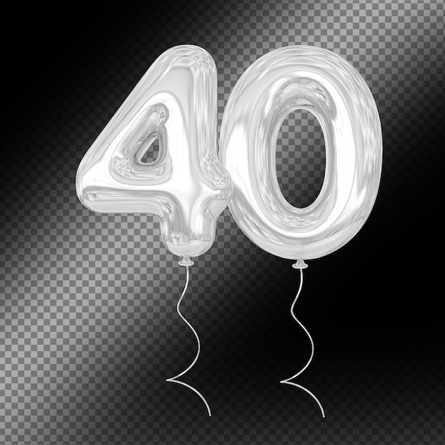 PSD ballon argent numéro 40