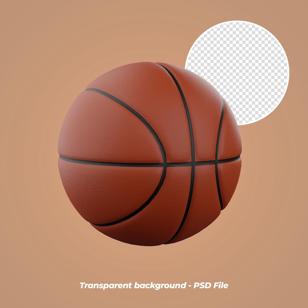 ballon de basket illustration 3d