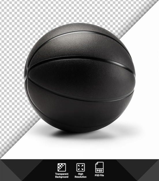 Ballon De Basket Noir Psd Sur Fond Transparent