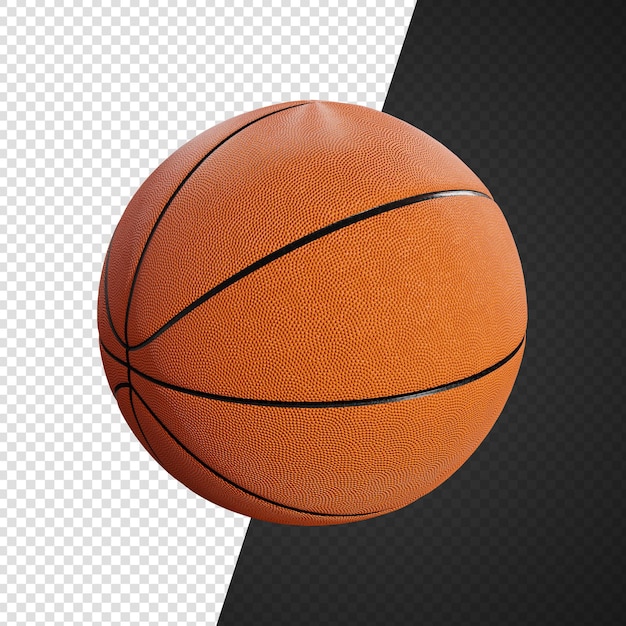 Ballon de basket orange isolé