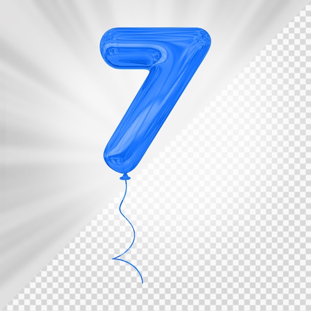 Ballon bleu numéro 7