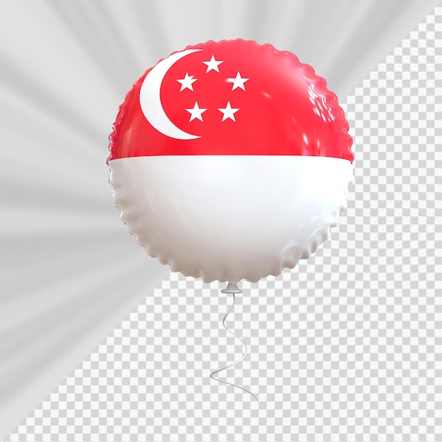 PSD ballon drapeau singapour