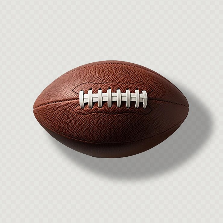 PSD ballon de football américain isolé sur un fond transparent