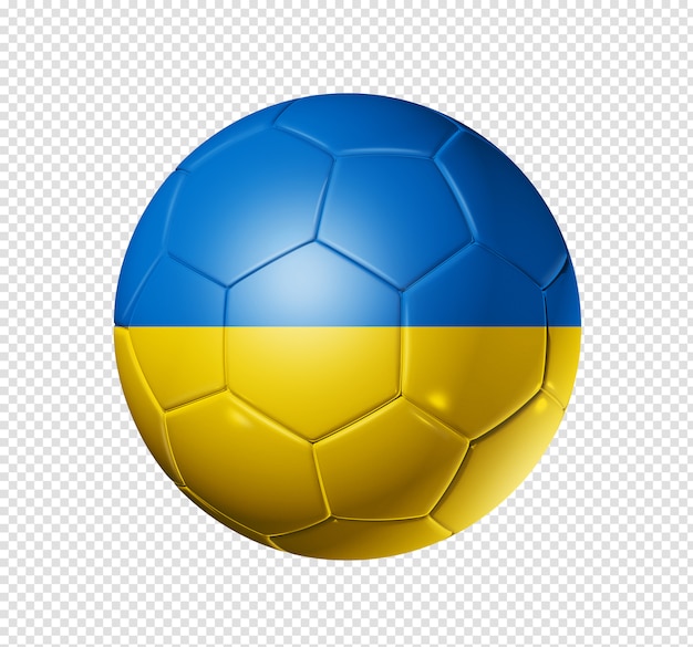 Ballon de football soccer avec le drapeau de l'Ukraine