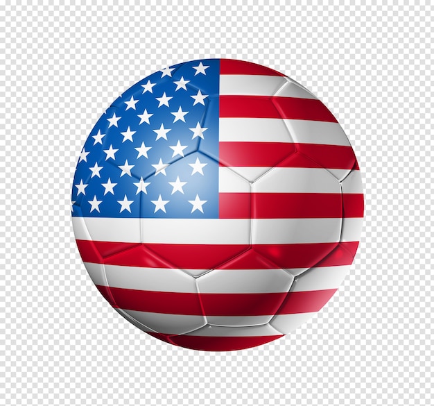 Ballon de football soccer avec drapeau USA